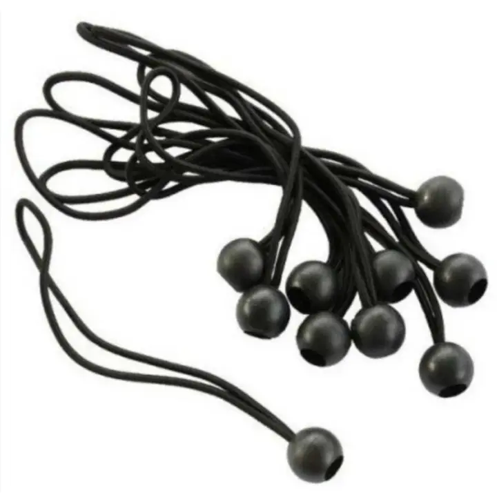 Tensores elasticos para lonas 12 Piezas Tensor Elastico Goma pelotas de lona Cordones para Banner Lonas Pabellones Tensor Tienda de Campaña Bungee Ball Bola - 1