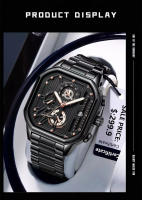 Reloj De Pulsera Deportivo Para Hombre POEDAGAR Lujo Nueva Marca Cuarzo Impermeable Luminoso Cronógrafo Date Con Correa De Acero Inoxidable Estilo Casual - details 10