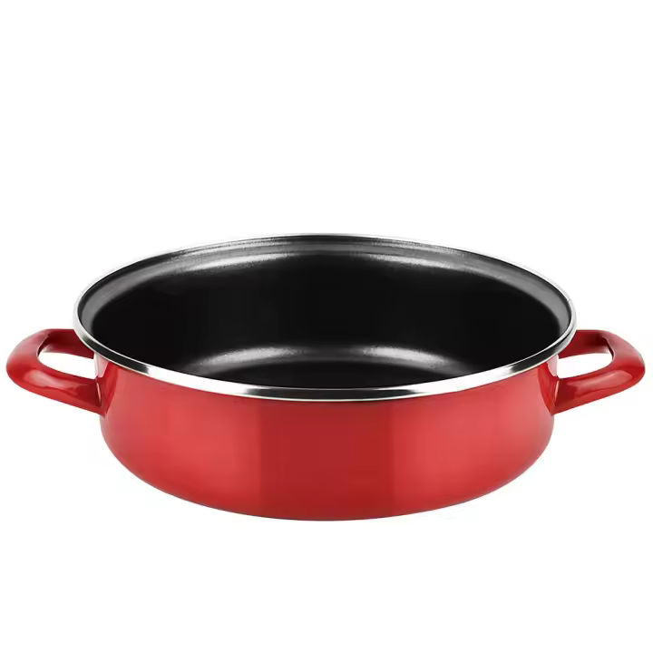 Fagor Optimax - Tartera Roja de Acero Esmaltado, Antiadherente Bicapa, Libre de PFOA, Todas las Cocinas, Inducción, Horno, Lavavajillas - 1