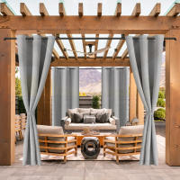 2PCS Cortina Exterior Impermeable Y UV-Prueba Para Jardín Adecuada Para Gazebo Instalación En Techo Material De Poliéster Clásico Estilo - details 20