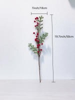 Rama De Pino Artificial Con Bayas Rojas Para Decoración De Navidad Y Año Nuevo Decoración De Hogar Para Fiesta De Primavera - details 3