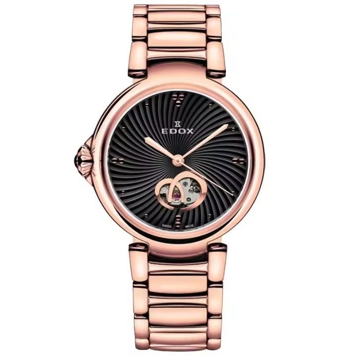 Reloj EDOX Swiss® Automatic LaPassion Open Heart 85025-37RM-NIR - 1
