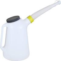 JARRA MEDIDORA PARA ACEITE Y FLUIDOS 1 LTS PARA TALLER MECANICO CON BOQUILLA FLEXIBLE Y TAPA, GASOLINA, DIÉSEL, ACEITE,LIQUIDOS,ETC - details 0