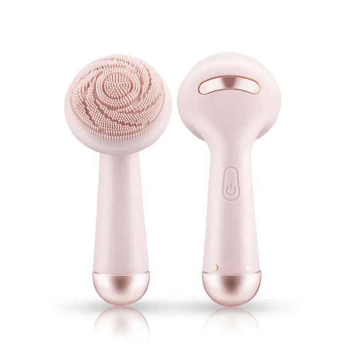 Limpieza Facial Eléctrica Con Cepillo De Silicona Y Masajeador Vibratorio Herramienta De Belleza Recargable Impermeable Para Limpieza Profunda De Poros - 1