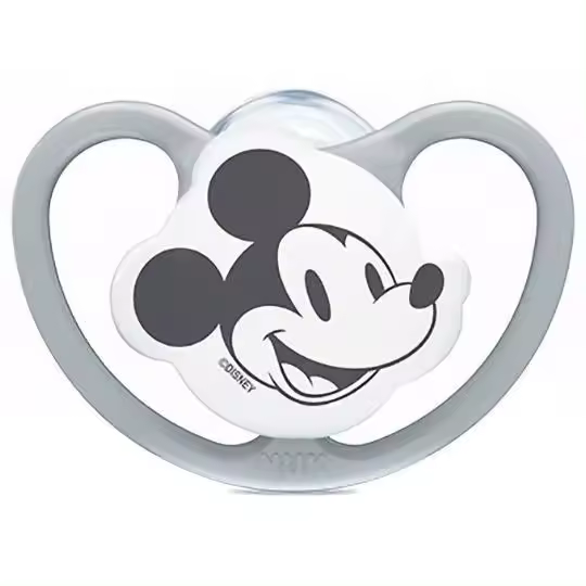 Nuk Chupete Space Mickey Silicona Gris 18-36 Meses - 1