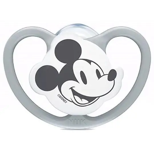 Nuk Chupete Space Mickey Silicona Gris 18-36 Meses - 1