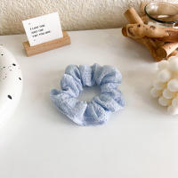 Set De Cinturones Elásticos Para El Cabello En Azul Y Blanco Con Estilos Chequered Polka Dot Floral Y Plisados Para Niñas Adecuado Para Moños Y Travadas - details 12