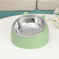 Tazón De Alimentos Para Mascotas De Acero Inoxidable Resistente Al Caídas Con Boca Oblicua Protege La Columna Vertebral Del Cuello Para Gatos Y Perros Durable Y Limpieza Fácil - details 10