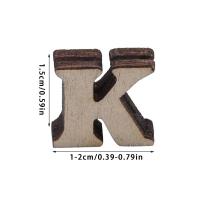 Juego De Alfabeto Inglés De Madera 100 Piezas Para Bebés Herramientas De Aprendizaje Temprano DIY Artesanía Scrapbooking Letras Digitales Aleatorias - details 5