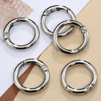 5pcs Hebilla De Resorte Metálica Para Cadena De Llavero Clip Anillo Redondo Conector De Cadena De Bolsa Herramientas De Joyería - details 1