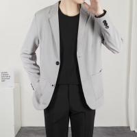 Chaqueta De Primavera Otoño Para Hombre Elegante Blazer Big Size Traje Suelto De Poliéster Cierre Único Estilo Minimalista Casual - details 4