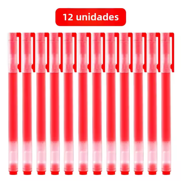 Lápices De Gel 0.5mm En Colores Negro Azul Y Rojo Pack De 5/10/12 Piezas Herramienta De Escritura Para Escuela Y Oficina - 1