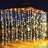 Luces De Tela Solar Con 600 LED Para Jardín Fiesta Boda Decoración De Navidad Cobre Fino Arco Iris De Jardín Puerta De Entrada - details 9