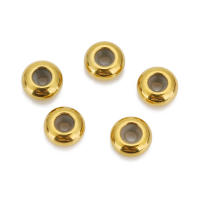 20pcs Bolas De Acero Inoxidable PVD No Desvanecimiento Gran Agujero Para DIY Collar Pulsera Joyería Suministros 8mm 10mm - details 2