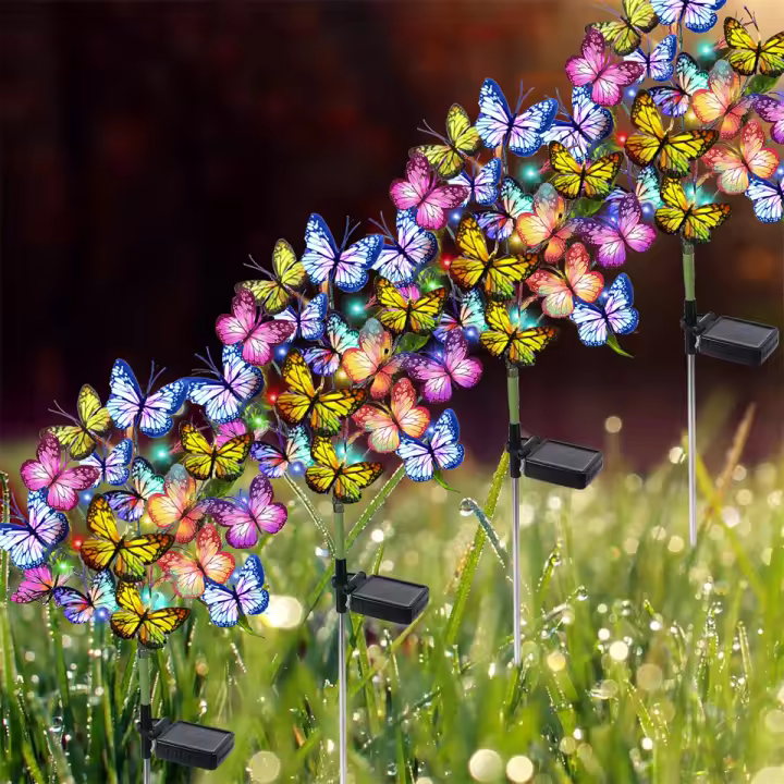Luces Solares LED Para Jardín IP65 Impermeables Decorativas Para Camino De Piedra Y Sendero De La Casa Luz De Mariposa - 1