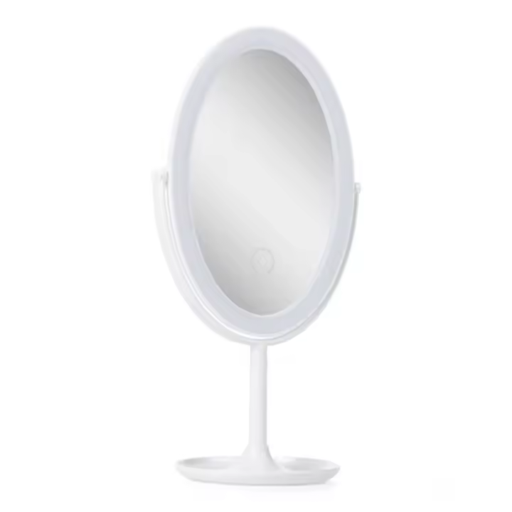 GreenIce | Espejo Iluminado Maquillaje LED Ø14,5Cm Recargable-Regulable Blanco 40.000H [SUN-ESLED-02-W - 1