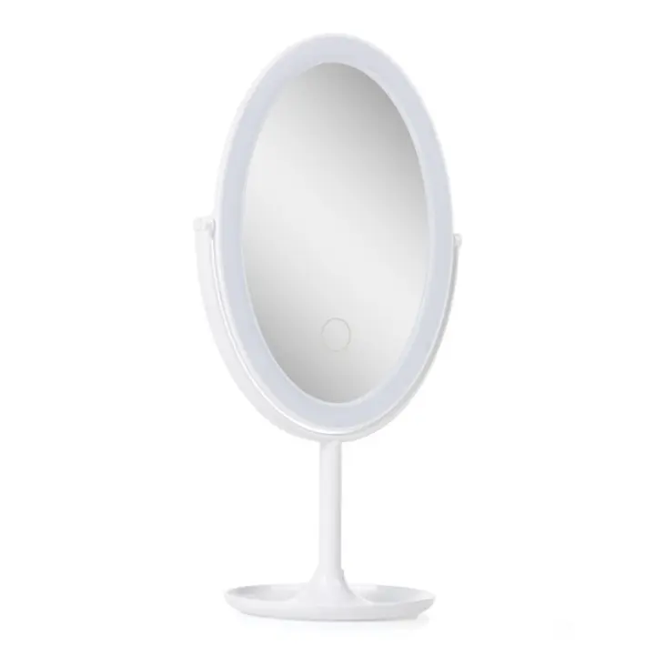 GreenIce | Espejo Iluminado Maquillaje LED Ø14,5Cm Recargable-Regulable Blanco 40.000H [SUN-ESLED-02-W - 1