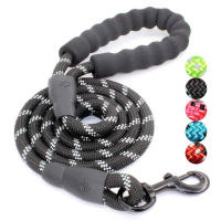 Correa Reflectante Para Perros Con Manija Padded Cómoda - Doble Fuerte Traction Rope Para Perros Fuertes - Enhance Seguridad Y Contraste - details 0