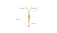 Colgante de corazón de acero inoxidable  chapado en oro de 18K para mujer, deslustre impermeable, collar de borla larga Collar con colgante de corazón de acero inoxidable , cadena para el cuello con cordones, joyería resistente al agua, Collar de regalo - details 2