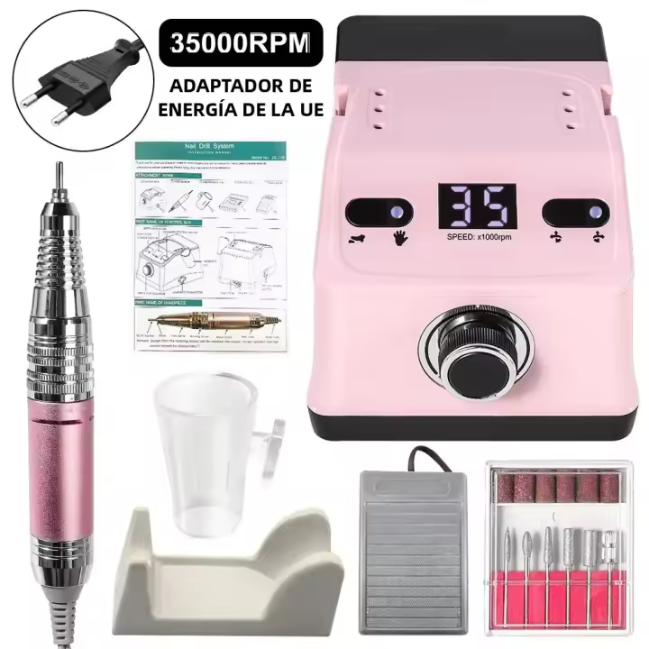 Máquina De Uñas Eléctrica De Alta Calidad 35000RPM 65W Con Pantalla HD Para Manicura Profesional Herramientas De Pulido De Uñas - 1