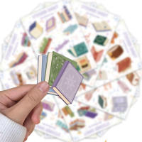 8PCS Pegatinas Creativas De Libros Retro Para Teléfono Móvil Y Computadora Resistentes Al Agua Estilo DIY Notebook - details 3