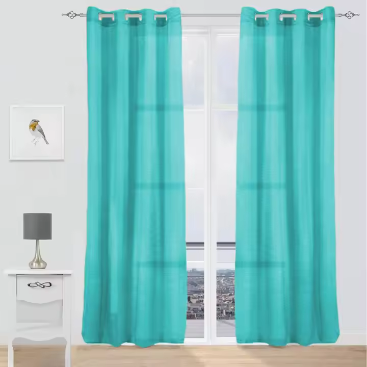 GREATOYAR Cortinas Salon Modernas, Cortinas Visillos, Translúcidas Visillos, Cortinas Poliéster, Cortinas para Sala Cuarto Dormitorio Comedor Cocina Salón, 2 Piezas, 140x260cm, Marrón/Azul/Beige/Blanco/Rosa/Gris/Morado/Naranja/Rojo/Verde/Fucsia - 1
