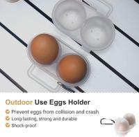 2 Girds Egg Holder Container, Plastic Egg Storage Box Shockproof Protection, Portable Egg Tray Carriage Dispenser - details 0