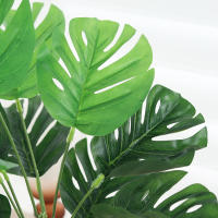 Hoja De Palma Verde Artificial Monstera Para Decoración De Hogar Y Jardín Para Sala De Estar Y Dormitorio Balcones Material Plástico Estilo Tropical - details 6