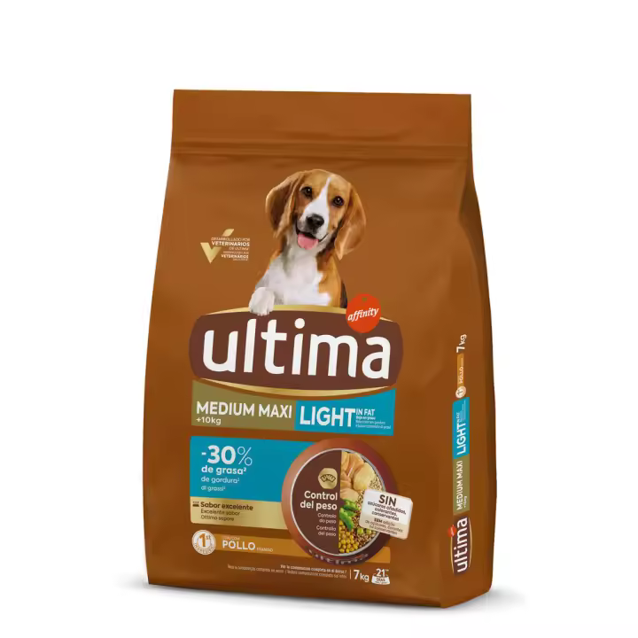 Ultima Comida para Perros Medium-Maxi Light con Pollo - 7 kg - 1