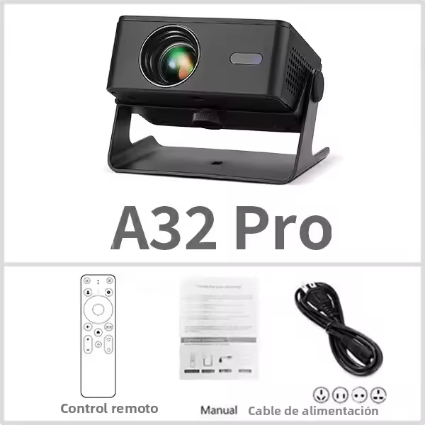 Proyector Portátil AUN A32 pro Android 13 Mini LED 3D WIFI Para Teléfono Y Computadora Video 4K Película 1080P Teatro En Casa - 1