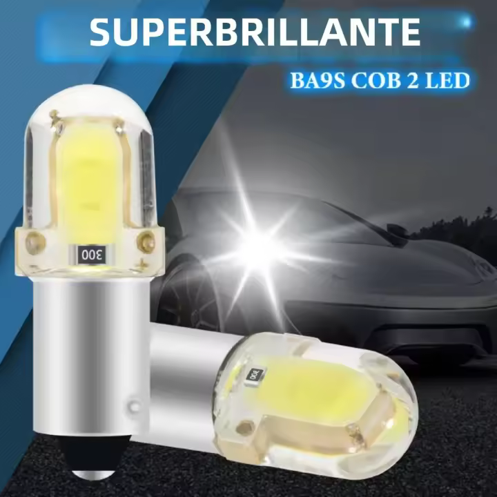 Lámpara LED BA9S 10X T4W H6W W5W CANBUS COB 2SMD Luz De Lectura Interior De Coche Luz De Placa Lateral Luz De Señal 12V Universal - 1