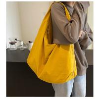 Bolso De Hombro Casual De Nylon Para Mujer Con Compartment Interior Bolsa De Compras Con Cierre De Cremallera Color Sólido Estilo Versátil - details 0