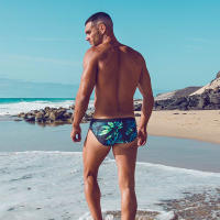 Bragas De Natación Para Hombre UXH EstampadoSexy Briefs Cortos De Playa Surfeo Deporte Adecuado Material Poliéster Spandex - details 2