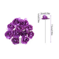 144pcs Hojas De Rosa Mini Pe 2cm Para Decoración De Casamiento Y Hogar Artesanía Scrapbooking Bouquet Artificial De Flores - details 9