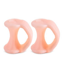 Pexmen 2Pcs Separador De Dedos De Pies Gelado Espaciar Los Dedos De La Pata Aliviar La Presión Y Prevenir Rasguños Herramienta De Cuidado De Los Pies Color Rosa - details 8