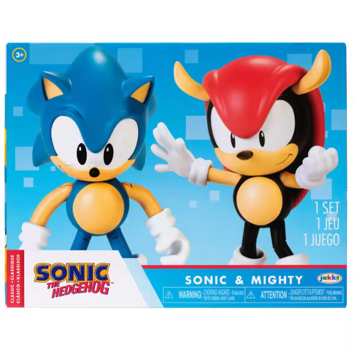 Set figuras Sonic & Mighty Sonic The Hedgehog 10cmFigura  Coleccionable - Idea de Regalo- Mercancia Oficial - Juguetes para Niños y Adultos - Movies Fans - Muñeco para Coleccionistas y Exposición - 1