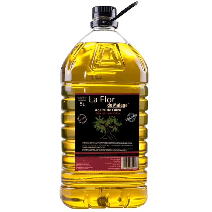 ACEITE DE OLIVA INTENSO LA FLOR DE MALAGA PET GARRAFA TRANSP. ASA NEGRA 5L - 1