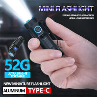 Linterna Portátil Recargable Zoom White Beam Light De Larga Distancia Tipo-C USB Para Exteriores Y Hogar Material De Aluminio Luz LED Impermeable - details 4