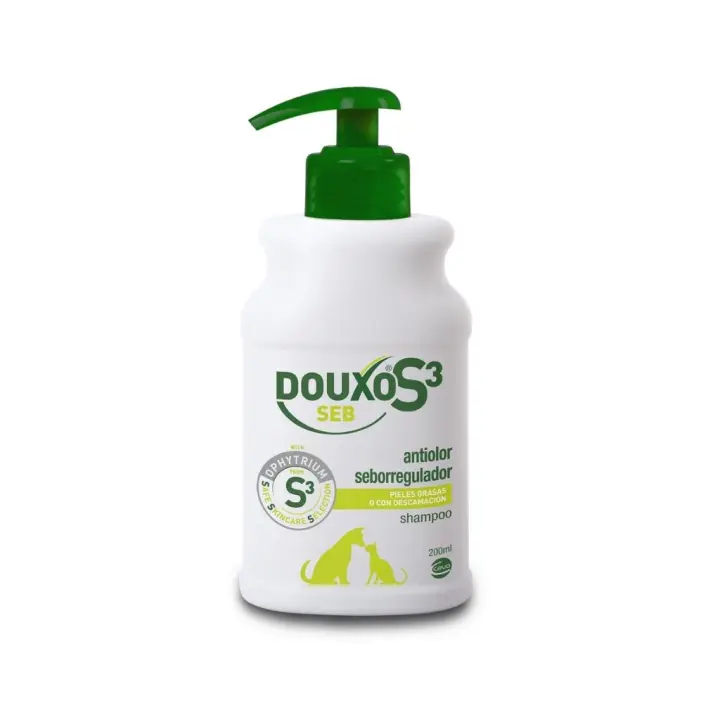 DOUXO S3 - Seb (200 ml) - Champú Antiolor y Seborregulador en Perros y Gatos - 1