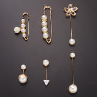 Conjunto De Broches De Perla Simulada Para Mujer Decoración De Ropa Y Suéter Con Rhinestone Flor De Cuentas Hebilla Joyería Accesorios - details 6