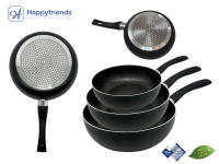 HAPPY FRIENDS Sartén Honda Aluminio Estilo Piedra Antiadherente para inducción Ø20/24/26/28/32 CM. Libre de PFOA. Teflón - details 1