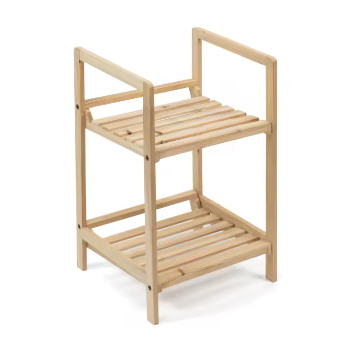 Estantería de Madera y Bambú - The Secret Home - Organizador Multiusos - 2 Baldas - 1