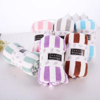 Toallas De Baño De Peluche Grande Y Suave Con Diseño Rayado Alta Absorción Rápida Para Piel Sensible Y Uso Diario - details 0