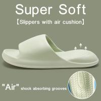 Zapatillas De Casa Para Mujer Súper Suaves Y Transpirables Con Tobillera Abierta Antideslizantes Para Interior Y Baño Color Sólido Minimalista - details 1