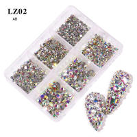 Kit De Diamantes Champagne Para Uñas Con 6 Cuadrículas De AB Cristales Planos Para Arte De Uñas Y Diseño De Manicura DIY Colores Mixtos - details 7