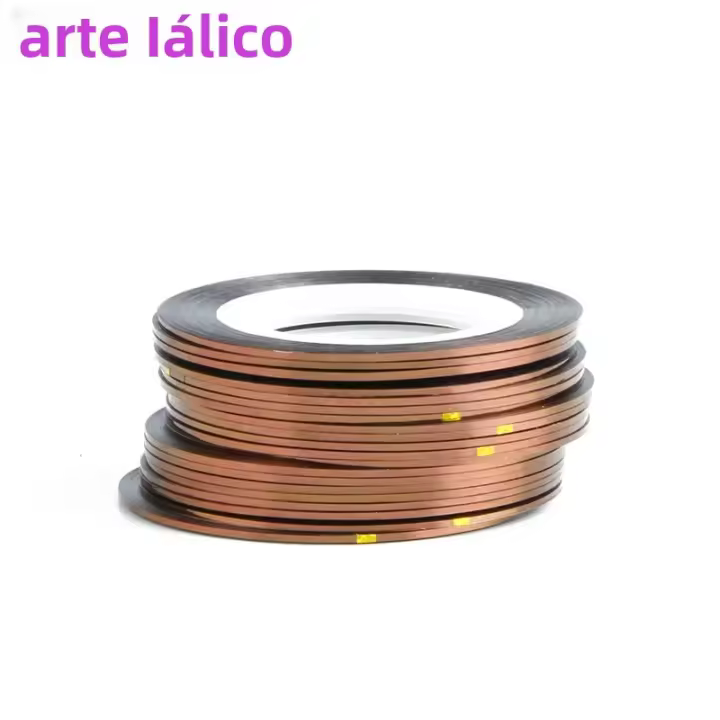 10 Rolls De Cinta Adhesiva Para Arte De Uñas Estilo Rayado Adhesivos Para Diseño De Uñas PVC Assorted Colors 20m Cada Roll - 1