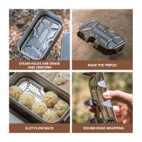 Caja De Almuerzo Para Camping 1609-W Con Red De Funda Y Hoja De Almíbar De Acero Inoxidable Grueso Para Picnic Al Aire Libre - details 2