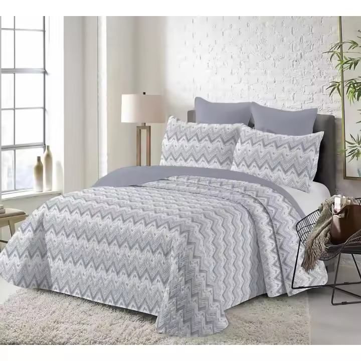 MULTIHOGAR-Colcha multiuso REVERSIBLE ESTAMPADA para Cama 90/105/135/150Cubrecama Fina, para Primavera, Verano y Entretiempo, Incluye Funda de Cojín - 1