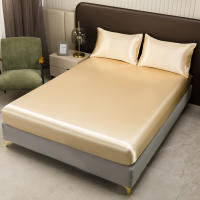 Juego De Sábanas De Satén De Color Sólido Incluye Fundas Para Almohadas Suaves Y Hypoallergénicas De Poliéster Lavar En Máquina Para El Hogar - details 15