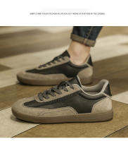 Zapatos De Cuero Genuino Para Hombre Retro Casuales Versátiles Antideslizantes Comodidad Tenis Planos Deportivos Con Cordones - details 11